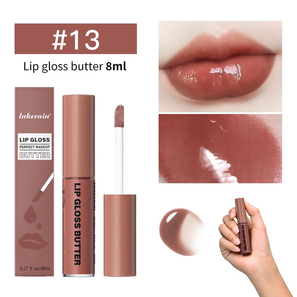 Lakerain Butter Light Lip Glaze Питательный зеркальный блеск для губ Стойкая цветная глазурь для губ Жидкость для окрашивания губ