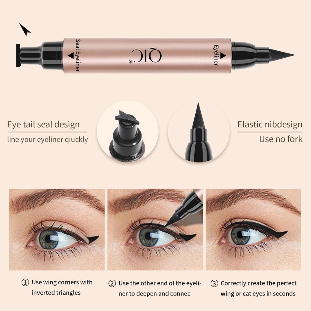 Color Double Head Seal Eyeliner Waterproof Long Lasting Eyeliner Pencil GYY