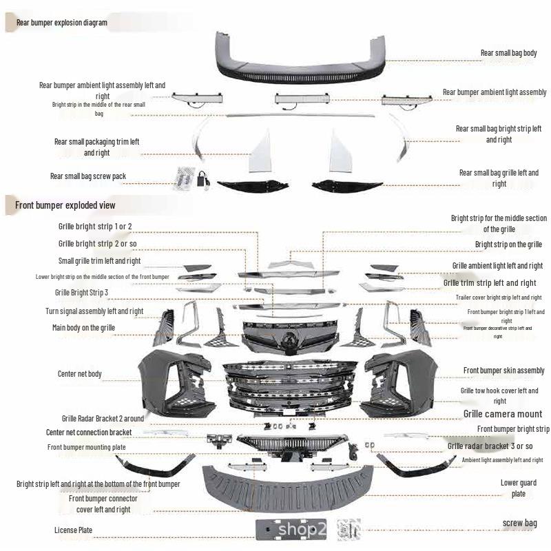 BYD D9 Eagle Upgrade Kit: Grille, Turn Signals, Hazard Lights, Body Kit