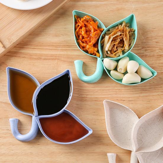 Condiment Container Easy To Clean Pack Sauces Reusable 3 Grids Soy Sauce Dipping Dish Appetizer Tray Household Supplies