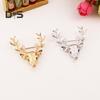 Unisex Brooch Retro Antler Shape Stainless Exquisite Vintage Anti-slip Wear-resistant Coat Collar Hat Scarf Decoration Clothes Pin Garment Jewelry
