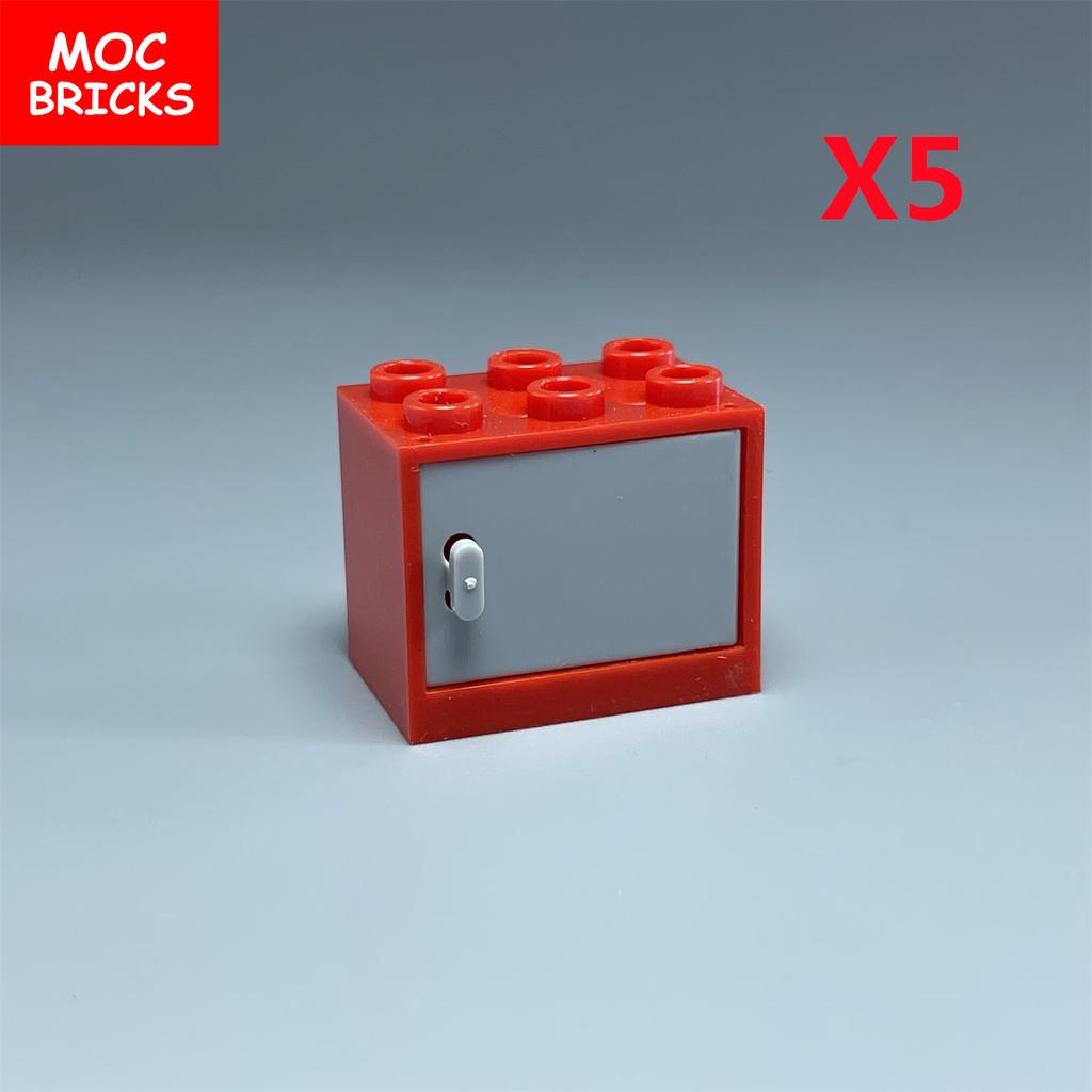 Коробка-шкафчик для кубиков MOC Контейнер 2x3x2 Шкафы Собираемые Частицы 4532 4533 Городской Дом Строительные Кирпичики Детали