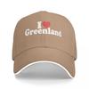Baseball Caps I Love Heart Greenland Casquette Men Women Outdoor Summer Hats