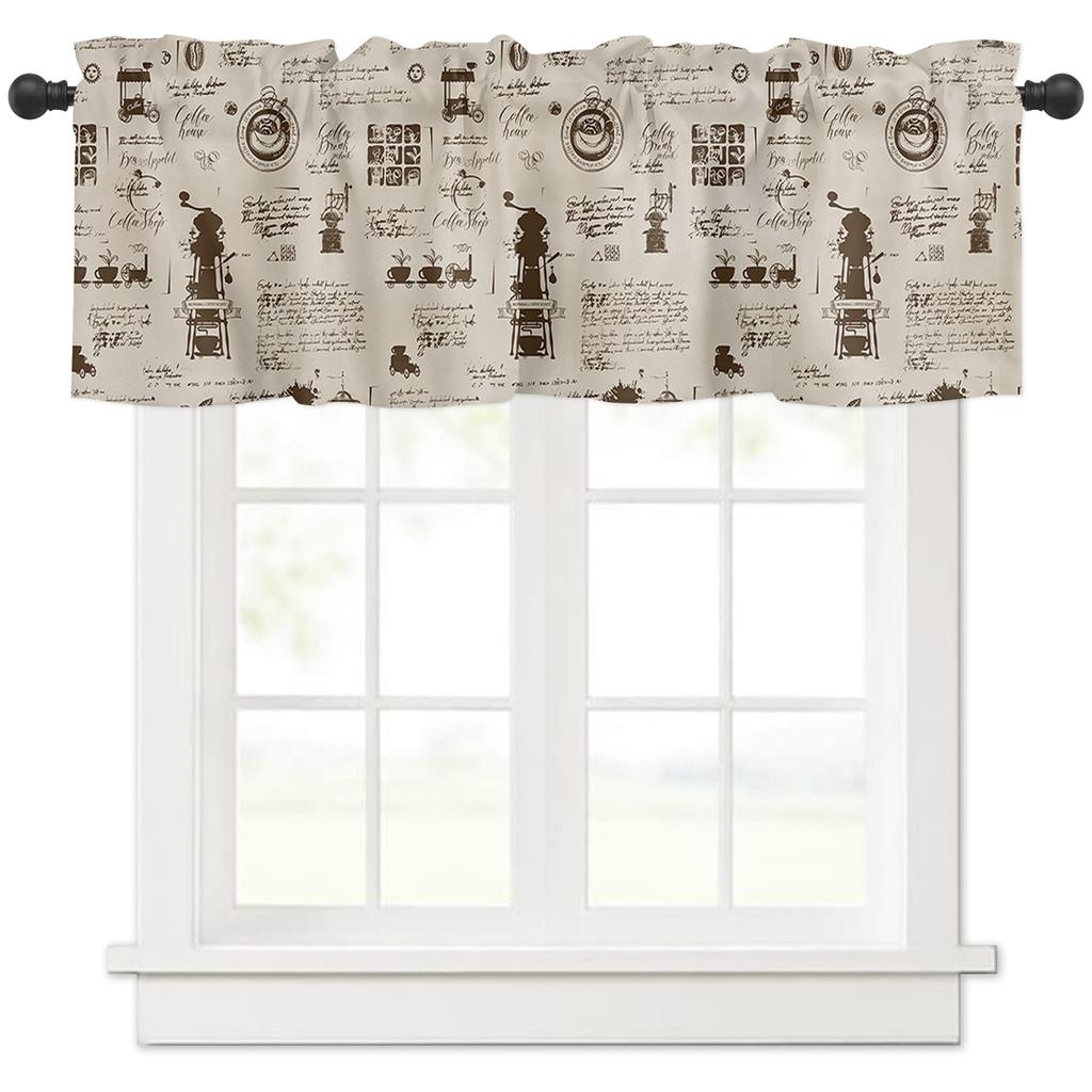 Кофейный ретро-стиль кухонные шторы на окна украшение дома короткие шторы для гостиной спальни маленькие шторы Cortinas