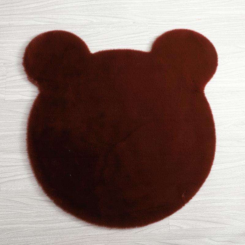 Новый современный утолщенный коврик с изображением головы мультяшного медведя для прихожей спальни