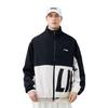 Li Ning Sports Fashion Series Color Block Logo Свободная куртка Осенняя куртка унисекс Черный Белый AJDR484-3