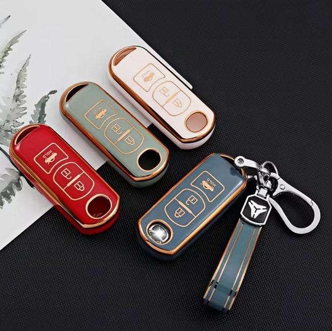 Пномпень 2/3/4 Кнопки ТПУ Чехол для автомобильного ключа-пульта Подходит для Mazda 2 3 6 Axela Atenza CX-5 CX5 CX-7 CX-9 2014 2015 2016 2017 2018