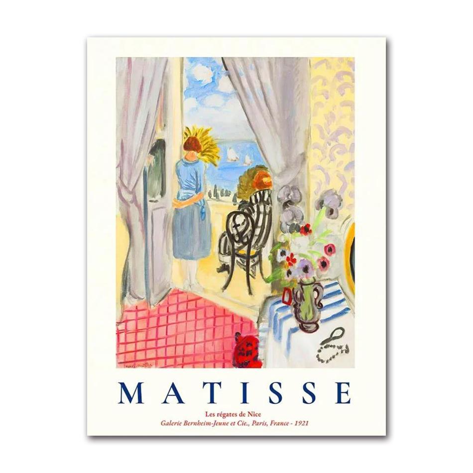Scandinavian Classic Vintage Wall Art Matisse Monet Fish Garden Water Lilies Poster Prints Home Bedroom Living Room Decoration