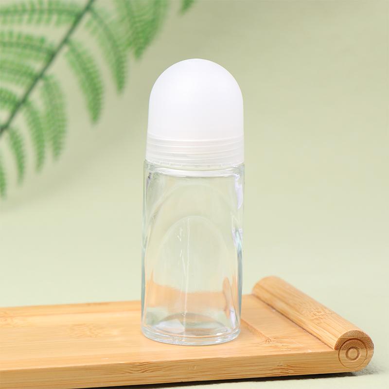 Прозрачные стеклянные флаконы-роллеры 50 мл Очень большой флакон с роликом для парфюмерного масла, образец для теста геля от пота для подмышек, эфирное масло