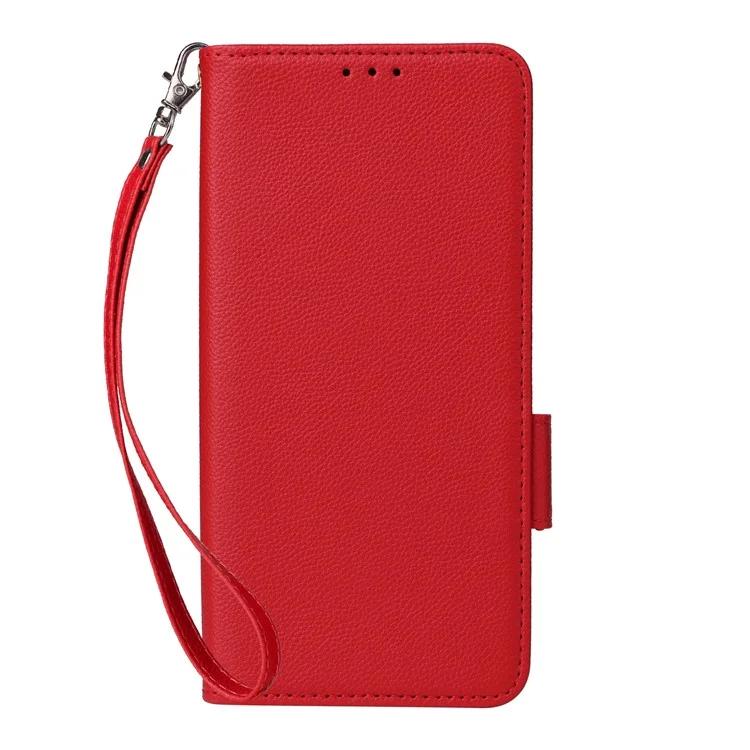 For Huawei Mate 60 Pro / Mate 60 Pro Case Leather Wallet Litchi Texture Phone Cover with Strap