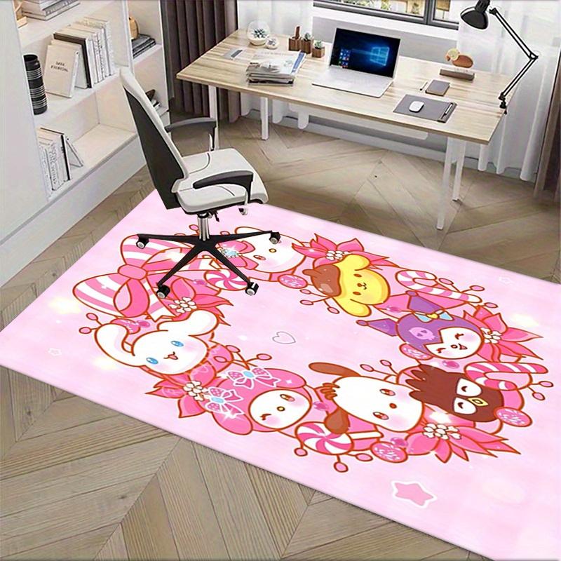 Office Rug Kawaii Characters Anti-Slip Rug, Machine Washable for Living Room, Bedroom, Office, Multiple Sizes, Bedroom Mat, Decorative Mat, Durable Ma