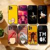Чехол для телефона One-Punch Man S-Сайтама M-Человек Для iPhone 17 16 15 14 13 12 11 Pro Max Plus, 5G Мягкий Черный Чехол