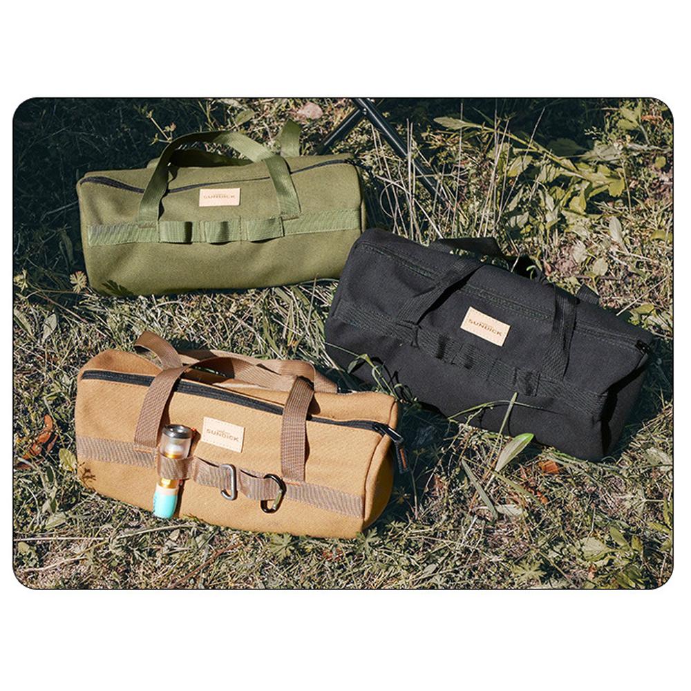 Outdoor Camping Tent Peg Ground Nail Storage Bag Tent Hammer Long Ground Nail Storage Bag Portable Canvas Tent Install