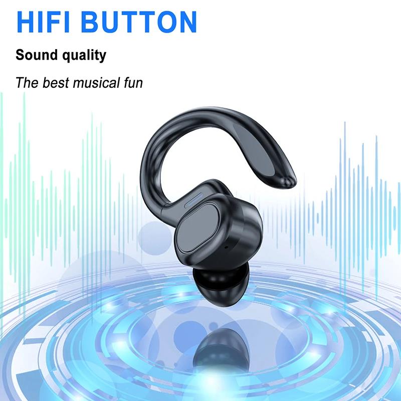 Wireless Earbuds Sport 5.3 Headphones with Noise Cancelling Mic 75H HiFi Stereo Over Ear Bud LED Display USB-C IPX6 2
