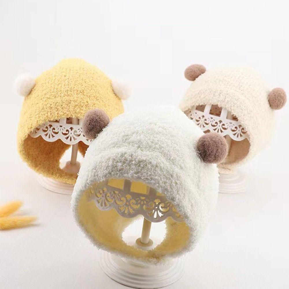 Cute Autumn Winter Hats Warm Warmer Bonnet Toddler Hat Newborn Cap Outdoor