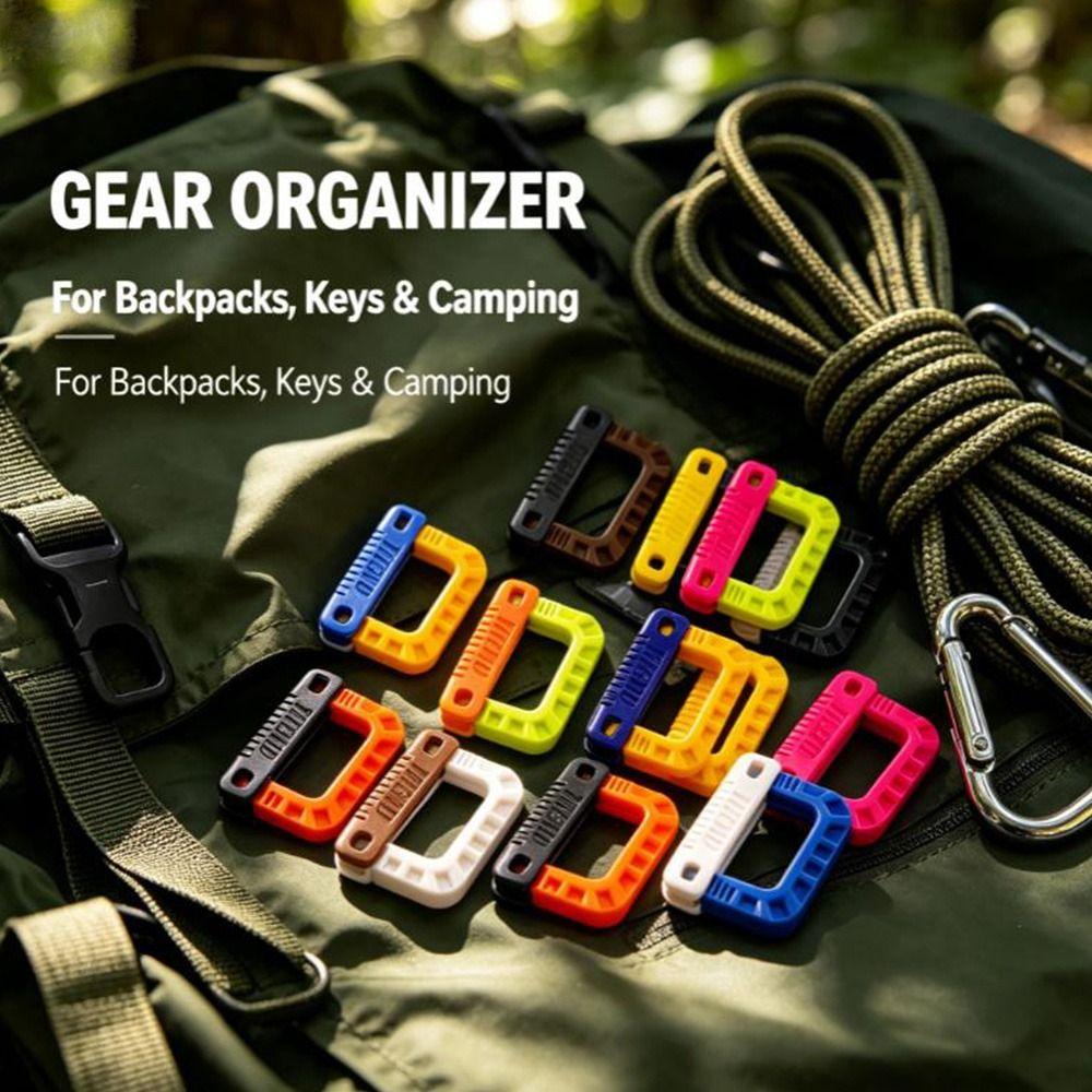 Colored Outdoor Carabiner Clip Plastic D-Ring Hard Hook Snap Camping Hiking Outdoor Tools