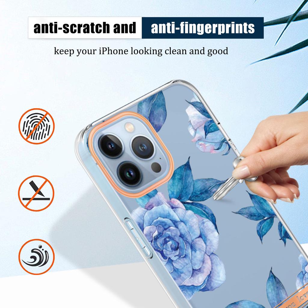 IMD Прозрачный бампер с цветочным узором, противоударный чехол для телефона для iPhone 15 14 Plus 13 12 11 Pro Max XSMAX для Samsung S24 S23 S22 S21Ultra Plus A14 A54