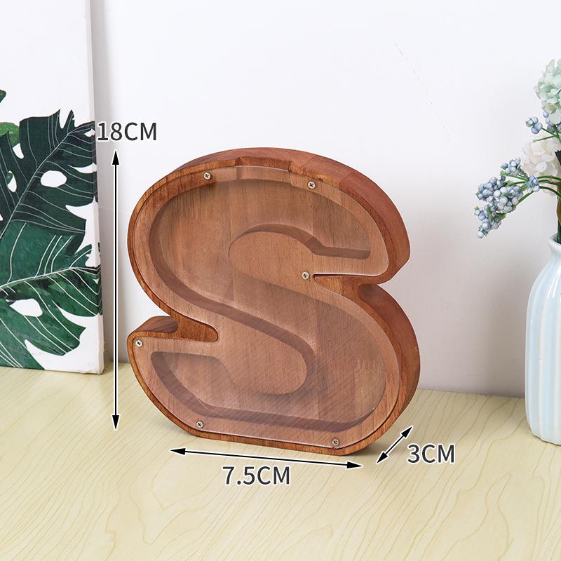 Деревянная и акриловая копилка для детей с алфавитом - прозрачный дизайн животных