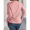 GMXIA Elegant Solid-color Layered V-neck Long-sleeved Women's Shirt for Autumn and Winter
