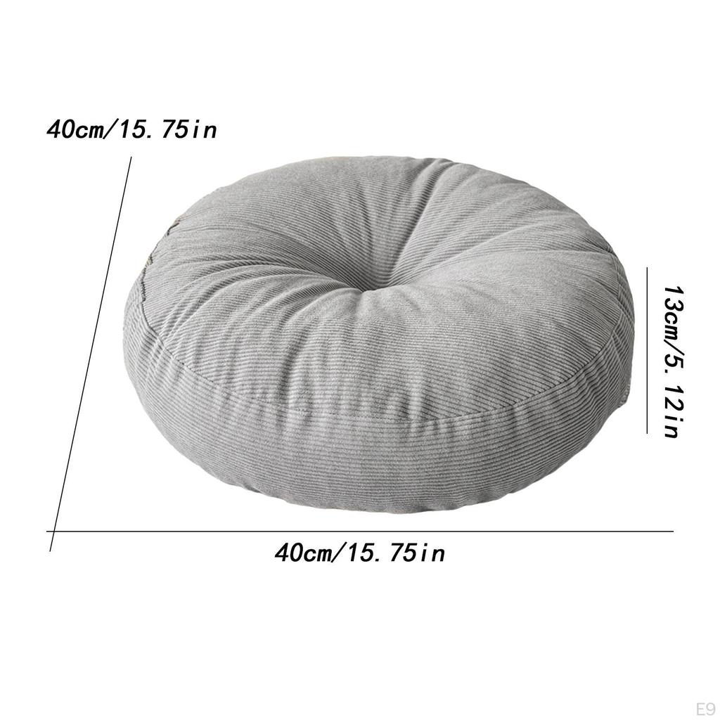 Japanese Tatami Floor Cushion Round Seat Pouf And Decorative Pad with Thick Filling Suitable for
