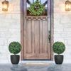 Artificial Topiary Ball Plant with Ground Stake Realistic Plastic Leaves Durable Outdoor Decorative Garden Ornament for Lawn Patio