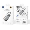 Многопортовый USB-C хаб WIWU: 4 USB, 100 Вт PD, USB-C 3.1, SD/TF, LAN-адаптер