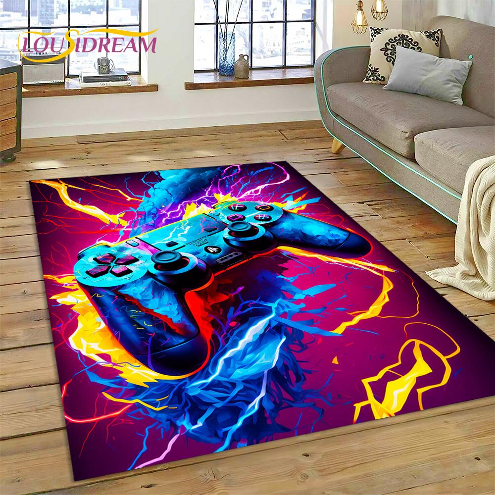 Retro GamePad Games Console Game Boy Cartoon Carpet Rug for Bedroom Living Room Home Sofa Decoration,kids Large Decor Floor Mat