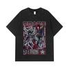 Стиранные футболки 275 г/м² 100% Хлопок Saint Seiya V4 Принт Аида Унисекс Тяжелая Хлопковая Футболка