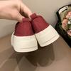 Ретро популярная универсальная юбка на платформе парусиновые туфли женские новинка 2025 года летние легкие увеличивающие рост повседневные туфли для доски