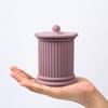 Новая полосатая банка силиконовая форма с крышкой DIY Римская колонна ароматическая свеча чашка цилиндрическая коробка для хранения подарков для рукоделия домашний декор расходные материалы