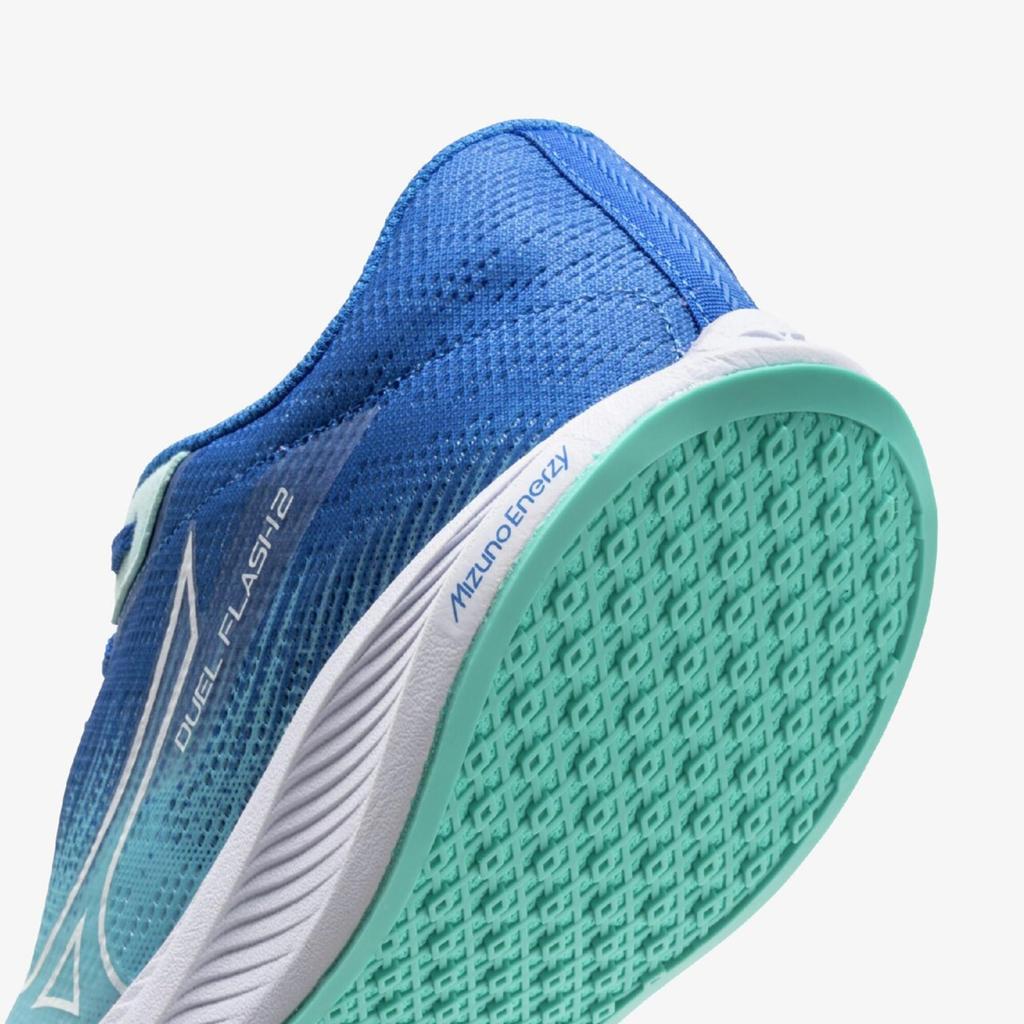 Mizuno Duel Flash 2 Running Shoes, Sky Blue X White X Blue, Size 24.5 Cm, 2E