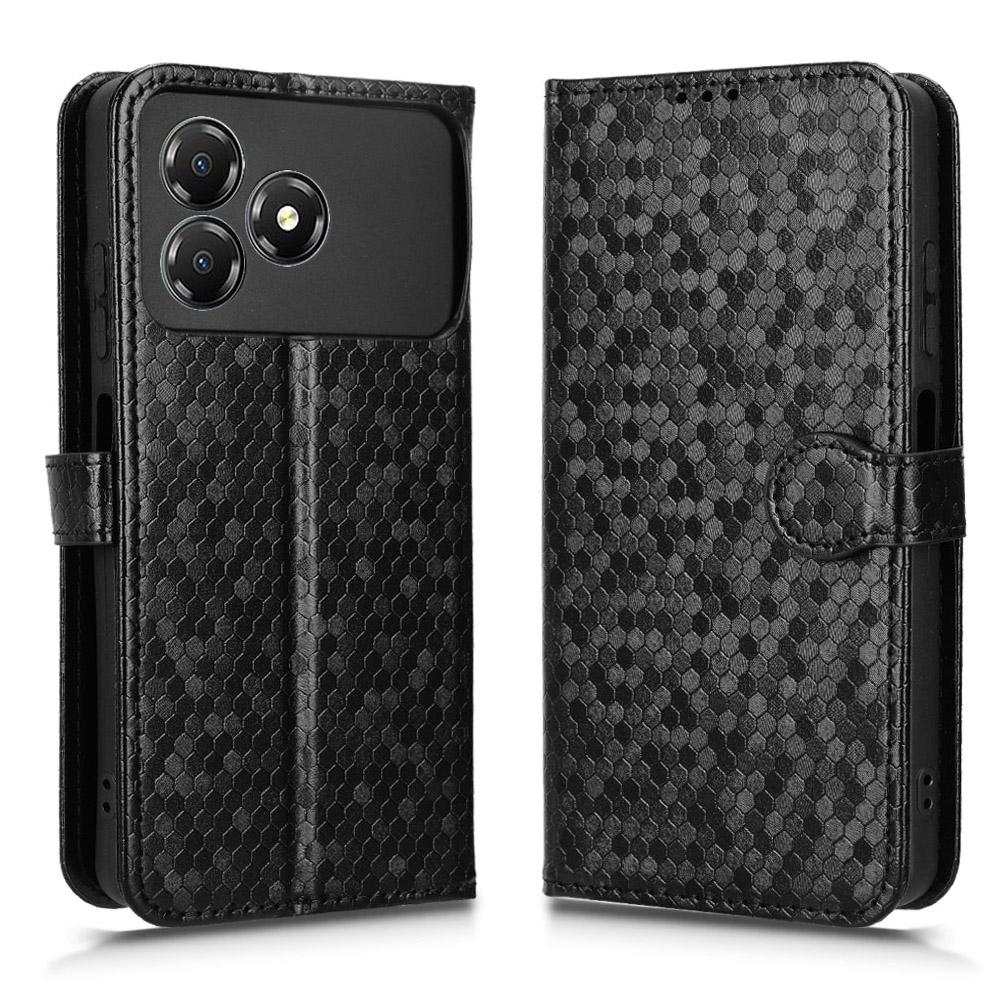 Для ZTE Blade A36 Чехол-кошелек Тиснение точками Искусственная кожа Чехол для телефона с ремешком на запястье