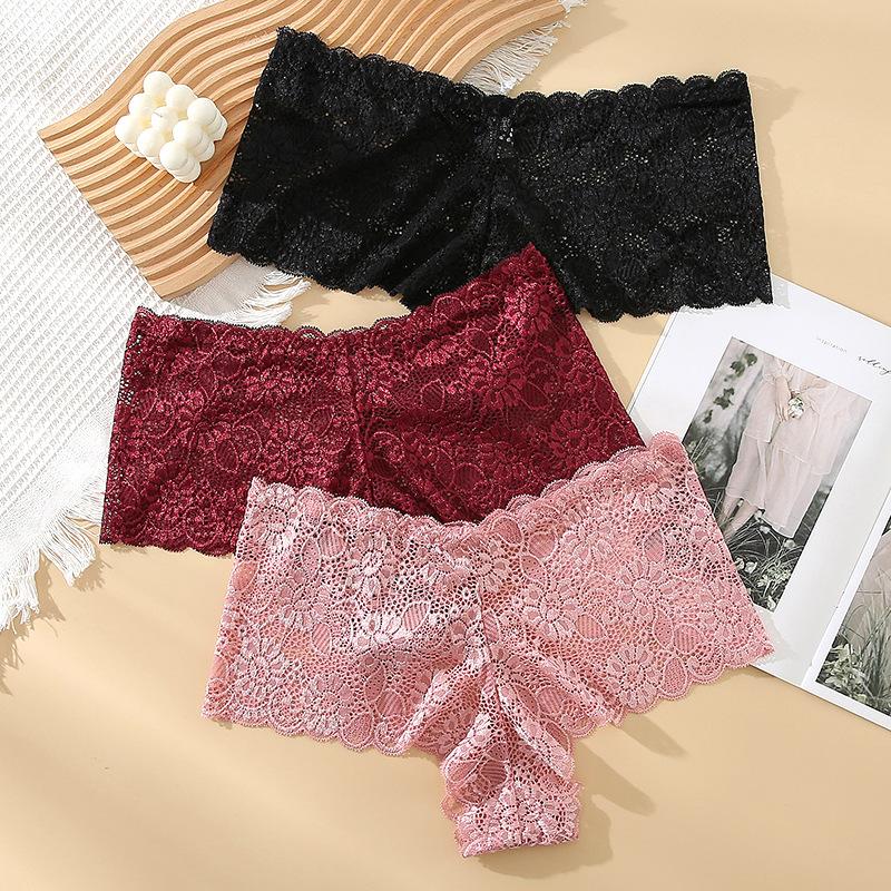 Большие размеры, женские треугольные трусики, сексуальное нижнее белье, женское кружевное нижнее белье со средней талией, европейский размер, L-4XL