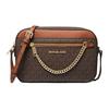 Michael Kors Mk Jet Set Сумка-камера с монограммой и цепочкой из ПВХ и кожи Женская сумка через плечо Карамельный Желудь 35S1GTTC9B-BROWN