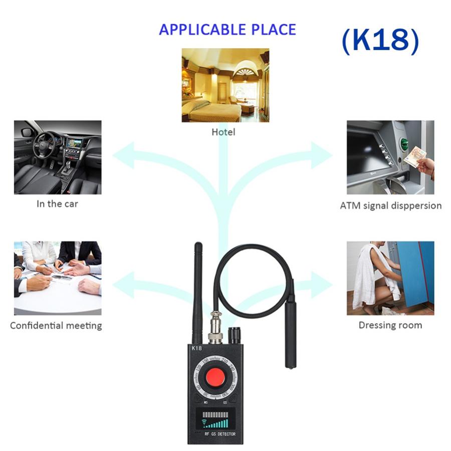 Антидетектор Детектор скрытых камер РЧ-сигнал GPS Аудиоискатель Трекер Сканер