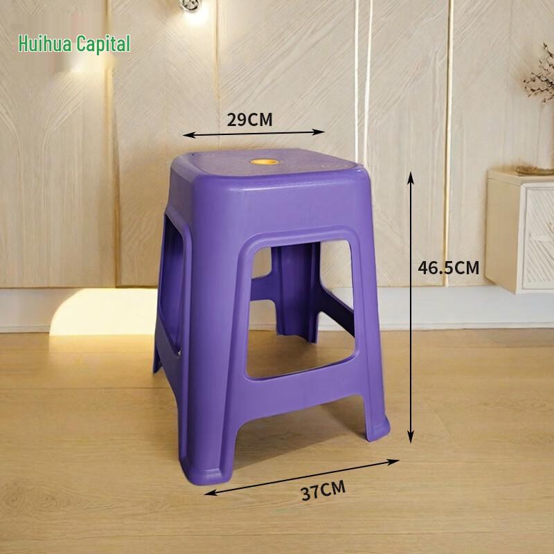 HUIHUADU Large Thickened Non-slip Plastic Square Stool