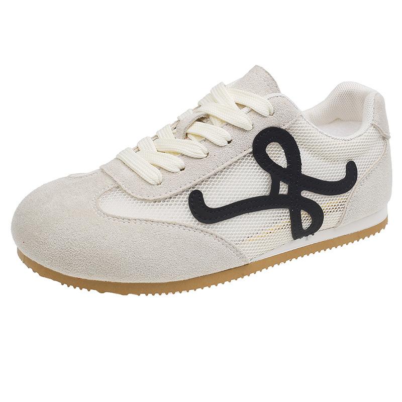 Туфли в балетном стиле, ретро-цветовая гамма, кроссовки Форреста Гампа женские, новинка 2025 года, удобные и дышащие, на плоской подошве, повседневные спортивные туфли для моральной подготовки