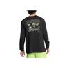 Under Armour Футболка с длинным рукавом и круглым вырезом Curry Graphic Letter Sports, мужские топы, цвет черный 1387109-001