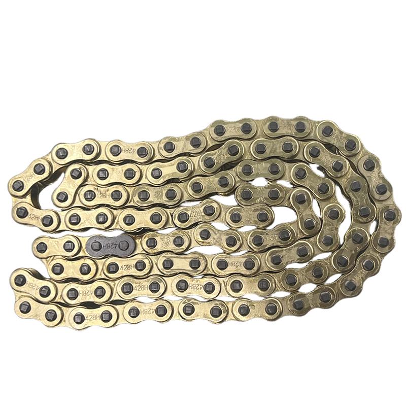 Motorcycle 428H Chain 88/94/102L/104L/108/112/116/118/126/140 Links Fit for 50cc-250cc ATV Quad Pit Dirt Bike Go Kart Metal Part