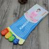 Non-Slip Yoga Socks Five-Finger Socks, Women'S Color Medium Tube Five-Toe Socks