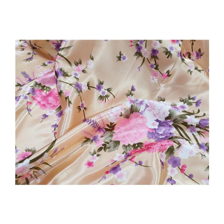 Большая Цветочная Ткань из Шелкового Сатина для Ципао, Подкладки и Ленты для Головного Убора
