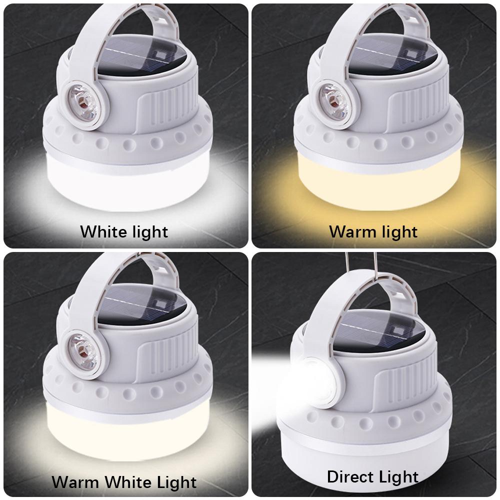 LED Lights Outdoo,Solar Panel Charging,4 Modes Portable Lantern for Camping,Hiking,Working,Fishing,Emergency Lighting