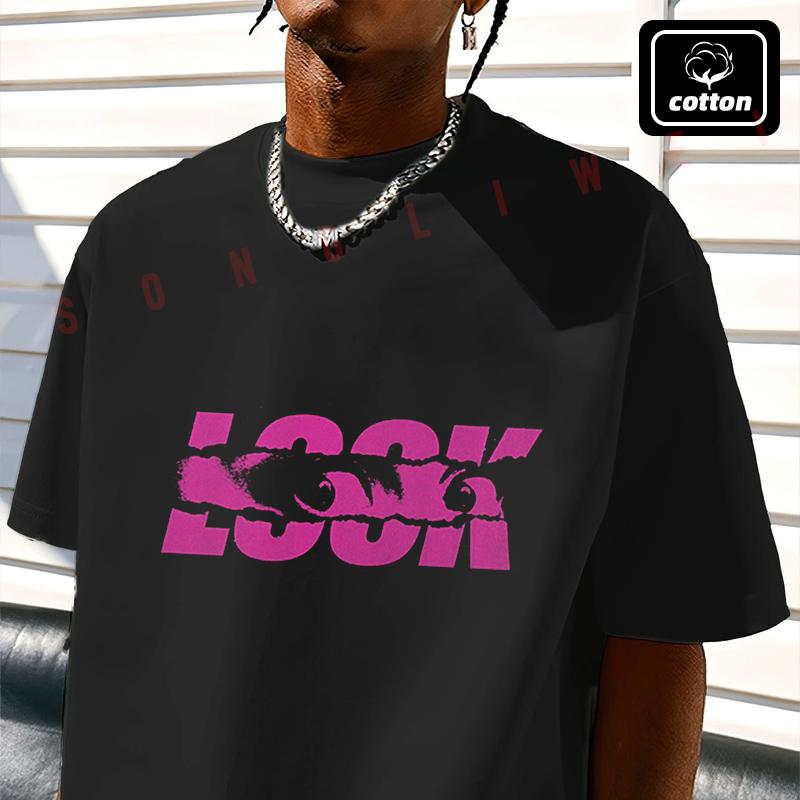 Motorcycle LOOK Graphic Design Moto T-Shirt Vintage Cotton Plain Mens Funny T Shirts Casual Har