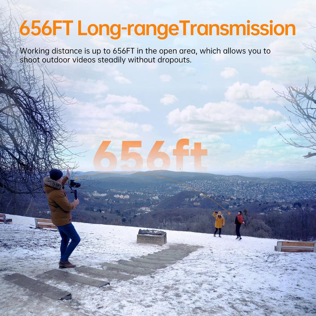 Comica Vimo Q 4 Transmitters 1 Receiver Wireless Pin Microphone 200m Transmission CalMix Audio Charging Case Included Video Shooting Online Class VLOG