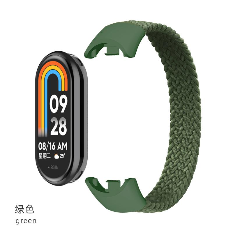 Плетеный Solo Loop для Xiaomi Mi Band 8 9 Аксессуары для ремешка Эластичные нейлоновые ремешки для часов Замена correa bracelet для Miband 8 NFC