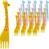 Вилки-жирафы, 24 шт., разные цвета, популярная корейская посуда.