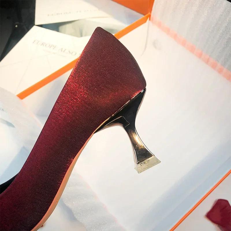 Модные женские туфли на высоком каблуке, роскошно украшенные кристальной короной, туфли-стилет для свадебной вечеринки, женские туфли-лодочки 2025, новая женская обувь