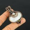 Moonstone Gemstone Copper Wire Wrap Handmade Pendant Jewelry Gift For Women