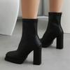 lenkisen ПУ Осенне-зимняя обувь Экстремально высокие каблуки Ботинки на платформе Сохраняют тепло Сексуальные ботильоны для вечеринок