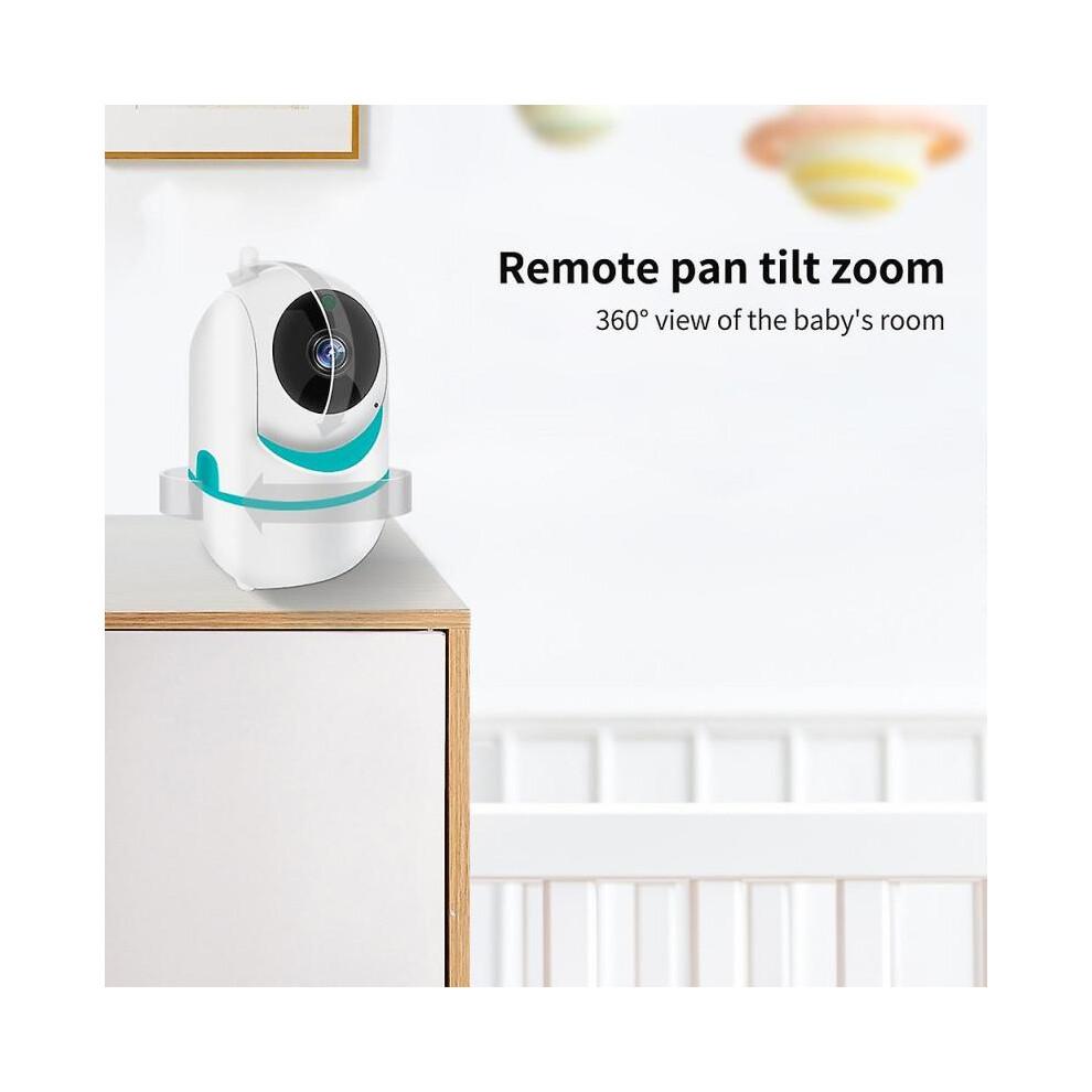 (UK Plug, Blue) D031 3.2-inch LCD Baby Monitor 2 Way Voice Built-in Lullabies Home Baby Security Camera - Grey / EU